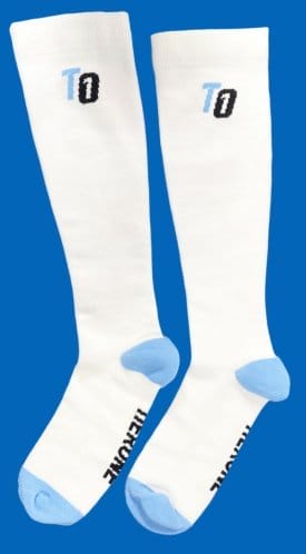 Compression Sock White and Blue